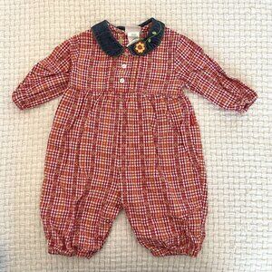 Vintage Carter's Red Plaid Romper